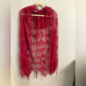 Spirit Red Lace cape